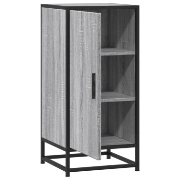 vidaXL Ραφιέρα Γκρι Sonoma 35,5x35x76cm Επεξ. Ξύλο + Μέταλλο 1 τεμ.
