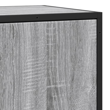 vidaXL Ραφιέρα Γκρι Sonoma 35,5x35x76cm Επεξ. Ξύλο + Μέταλλο 1 τεμ.