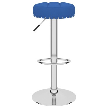 vidaXL Σκαμπό Μπαρ 2 τεμ. Μπλε Υφασμάτινα 38,5x38,5x(63-83)cm