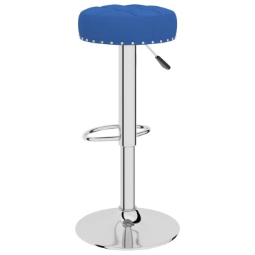 vidaXL Σκαμπό Μπαρ 2 τεμ. Μπλε Υφασμάτινα 38,5x38,5x(63-83)cm