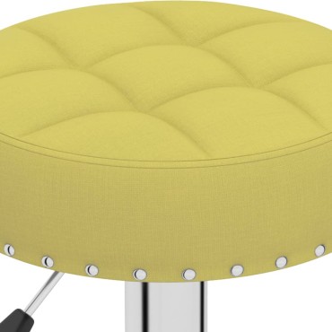 vidaXL Σκαμπό Μπαρ 2 τεμ. Πράσινα Υφασμάτινα 38,5x38,5x(63-83)cm