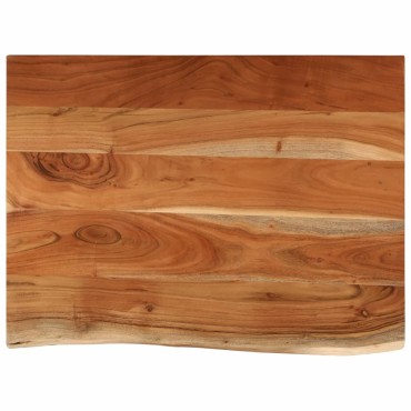 vidaXL Πάγκος Μπάνιου Ορθογώνιος 80x60x2,5cm από Μασίφ Ξύλο Ακακίας