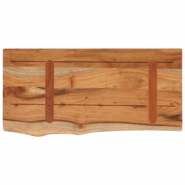 vidaXL Ράφι Επιτοίχιο Ορθ. Live Edge 40x20x3,8cm Μασίφ Ξύλο Ακακίας
