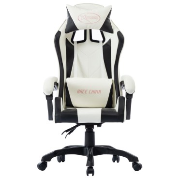 vidaXL Καρέκλα Racing Μαύρη από Συνθετικό Δέρμα 64x65x(111,5-119)cm 1 τεμ.