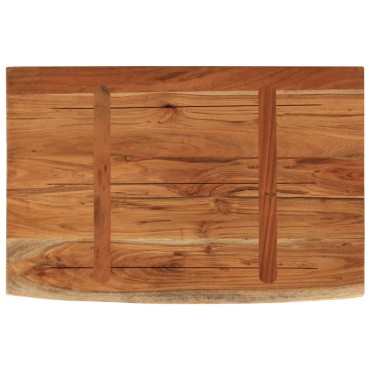 vidaXL Ράφι Επιτοίχιο Ορθ. Live Edge 60x40x3,8cm Μασίφ Ξύλο Ακακίας