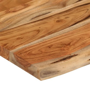 vidaXL Ράφι Επιτοίχιο Ορθ. Live Edge 60x40x3,8cm Μασίφ Ξύλο Ακακίας