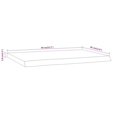 vidaXL Ράφι Επιτοίχιο Ορθ. Live Edge 40x30x3,8cm Μασίφ Ξύλο Ακακίας
