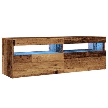 vidaXL Έπιπλο Τηλεόρασης LED Όψη Παλαιού Ξύλου 120x35x40cmΕπεξ. Ξύλο