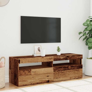 vidaXL Έπιπλο Τηλεόρασης LED Όψη Παλαιού Ξύλου 120x35x40cmΕπεξ. Ξύλο