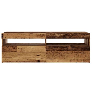 vidaXL Έπιπλο Τηλεόρασης LED Όψη Παλαιού Ξύλου 120x35x40cmΕπεξ. Ξύλο