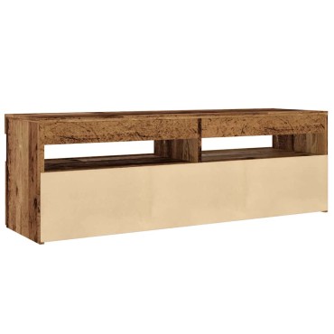 vidaXL Έπιπλο Τηλεόρασης LED Όψη Παλαιού Ξύλου 120x35x40cmΕπεξ. Ξύλο