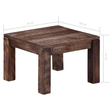 vidaXL Τραπεζάκι Σαλονιού 50x50x35cm από Μασίφ Ξύλο Μάνγκο 1 τεμ.