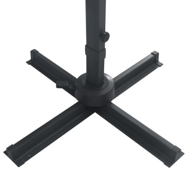 vidaXL Ομπρέλα Κρεμαστή με LED Φώτα Τερακότα 400 x 300 εκ.