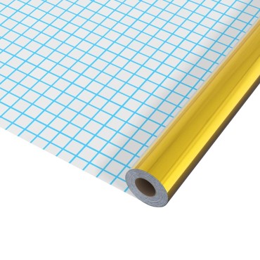 vidaXL Μεμβράνη Αυτοκόλλητη για Έπιπλα Γυαλιστερό Χρυσό 500 x 90εκ PVC