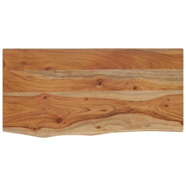 vidaXL Ράφι Επιτοίχιο Ορθ. Live Edge 60x30x3,8cm Μασίφ Ξύλο Ακακίας