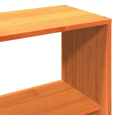 vidaXL Κρεβάτι Βιβλιοθήκη Χωρίς Στρώμα Καφέ 120x200 εκ Μασίφ Πεύκο