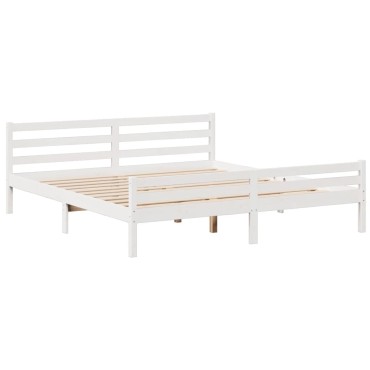 vidaXL Κρεβάτι Βιβλιοθήκη Χωρίς Στρώμα 180x200 εκ Μασίφ Ξύλο Πεύκου