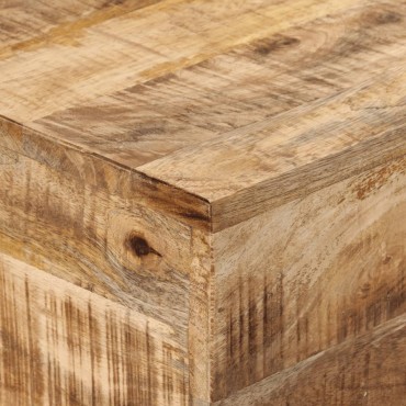 vidaXL Τραπέζι Κονσόλα 110x30x75cm Μασίφ Ακατ. Ξύλο Μάνγκο/Σίδηρο 1 τεμ.