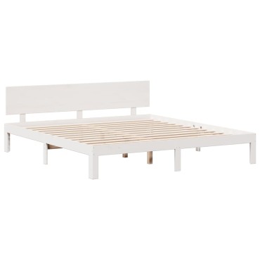 vidaXL Κρεβάτι Βιβλιοθήκη Χωρίς Στρώμα 180x200 εκ Μασίφ Ξύλο Πεύκου