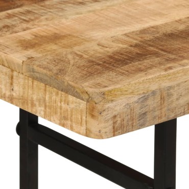 vidaXL Τραπέζι Κονσόλα 112x36x76cm από Μασίφ Ξύλο Μάνγκο/Σίδερο 1 τεμ.