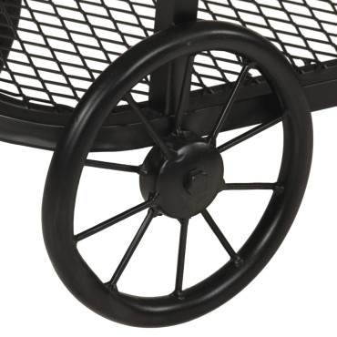 vidaXL Τραπέζι Κονσόλα 112x36x76cm από Μασίφ Ξύλο Μάνγκο/Σίδερο 1 τεμ.