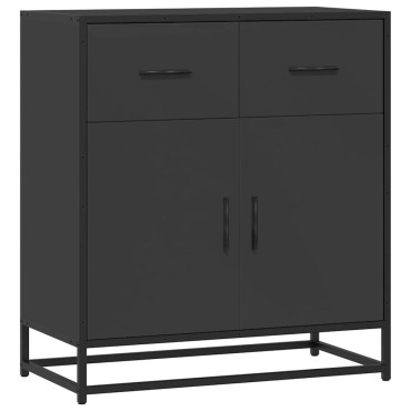 vidaXL Συρταριέρα Μαύρο 68x35x76cm Κατασκευασμένο ξύλο 1 τεμ.
