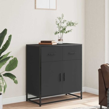 vidaXL Συρταριέρα Μαύρο 68x35x76cm Κατασκευασμένο ξύλο 1 τεμ.