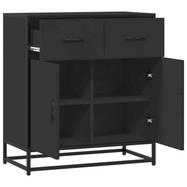 vidaXL Συρταριέρα Μαύρο 68x35x76cm Κατασκευασμένο ξύλο 1 τεμ.