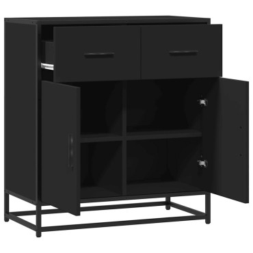 vidaXL Συρταριέρα Μαύρο 68x35x76cm Κατασκευασμένο ξύλο 1 τεμ.