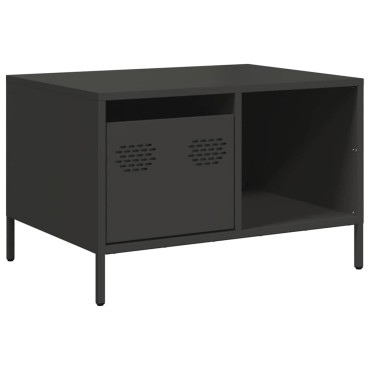 vidaXL Τραπεζάκι Σαλονιού Μαύρο 68,5x50x43,5cm Χάλυβα Ψυχρής Έλασης 1 τεμ.