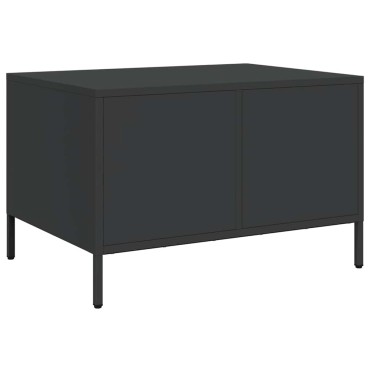 vidaXL Τραπεζάκι Σαλονιού Μαύρο 68,5x50x43,5cm Χάλυβα Ψυχρής Έλασης 1 τεμ.