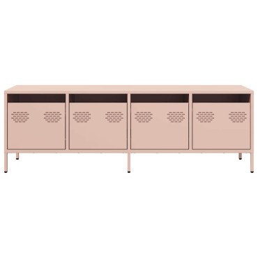 vidaXL Έπιπλο Τηλεόρασης Ροζ 135x39x43,5cm Ατσάλι Ψυχρής Έλασης