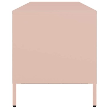 vidaXL Έπιπλο Τηλεόρασης Ροζ 135x39x43,5cm Ατσάλι Ψυχρής Έλασης