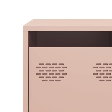 vidaXL Έπιπλο Τηλεόρασης Ροζ 135x39x43,5cm Ατσάλι Ψυχρής Έλασης