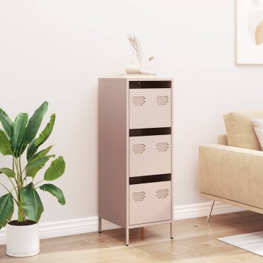 vidaXL Ντουλάπι Ροζ 39x35x103,5cm από Ατσάλι 1 τεμ.