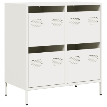 vidaXL Ντουλάπι Λευκό 68x39x73,5cm από Χάλυβα Ψυχρής Έλασης 1 τεμ.