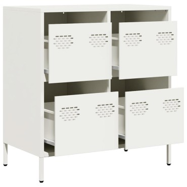 vidaXL Ντουλάπι Λευκό 68x39x73,5cm από Χάλυβα Ψυχρής Έλασης 1 τεμ.