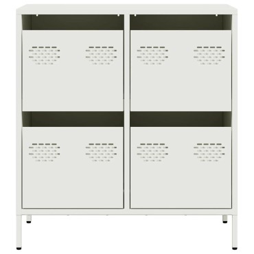 vidaXL Ντουλάπι Λευκό 68x39x73,5cm από Χάλυβα Ψυχρής Έλασης 1 τεμ.