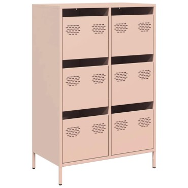 vidaXL Ντουλάπι Ροζ 68x39x101,5cm από Χάλυβα 1 τεμ.