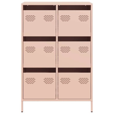 vidaXL Ντουλάπι Ροζ 68x39x101,5cm από Χάλυβα 1 τεμ.