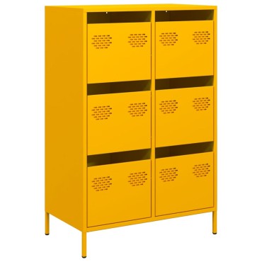 vidaXL Ντουλάπι Μουσταρδί 68x39x101,5cm από Ατσάλι 1 τεμ.