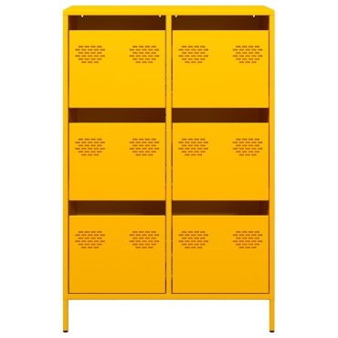vidaXL Ντουλάπι Μουσταρδί 68x39x101,5cm από Ατσάλι 1 τεμ.