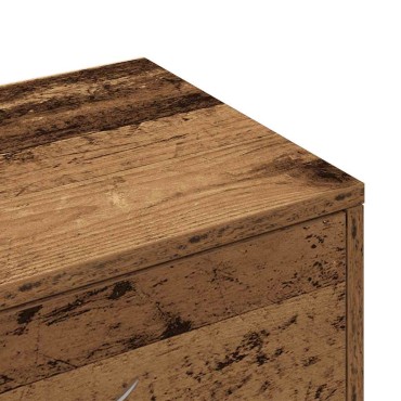 vidaXL Sideboard με 6 συρτάρια Παλαιό ξύλο 50x34x96cm Ξύλο μηχανής 1 τεμ.