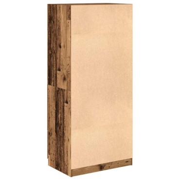 vidaXL Ντουλάπα Παλιό Ξύλο 80x52x180cm από Μοριοσανίδα 1 τεμ.