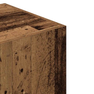 vidaXL Ντουλάπα Παλιό Ξύλο 80x52x180cm από Μοριοσανίδα 1 τεμ.