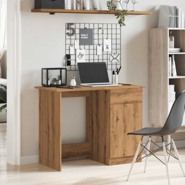 vidaXL Γραφείο Αρτισιανή Δρυς 100x50x76cm από Επεξεργασμένο Ξύλο 1 τεμ.