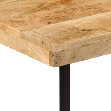 vidaXL Γραφείο 165x110x77cm Μασίφ Ξύλο Μάνγκο και Σίδερο 1 τεμ.
