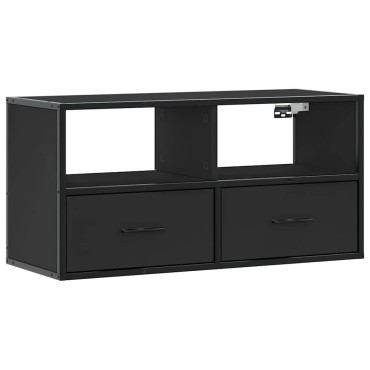vidaXL Έπιπλο Τηλεόρασης Μαύρο 80x31x39,5cm Επεξεργ. Ξύλο / Μέταλλο