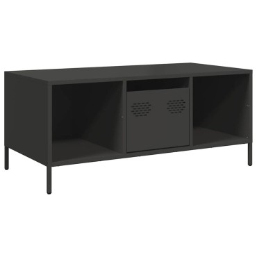 vidaXL Τραπεζάκι Σαλονιού Μαύρο 101,5x50x43,5cm Χάλυβα Ψυχρής Έλασης 1 τεμ.