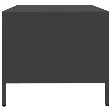 vidaXL Τραπεζάκι Σαλονιού Μαύρο 101,5x50x43,5cm Χάλυβα Ψυχρής Έλασης 1 τεμ.